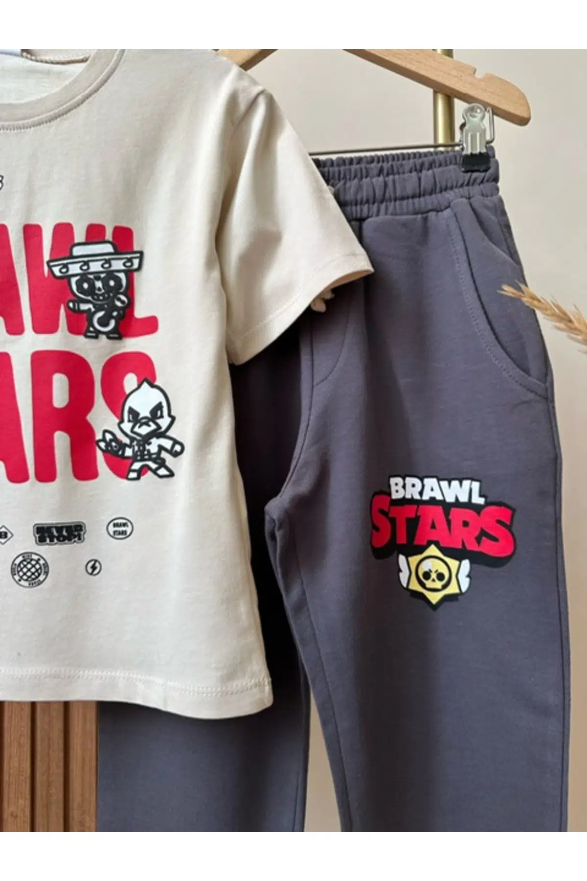 Brawl Stars Çocuk Eşofman Takımı Tişört ve Eşofman Alt-Üst Takım - Çok Renkli