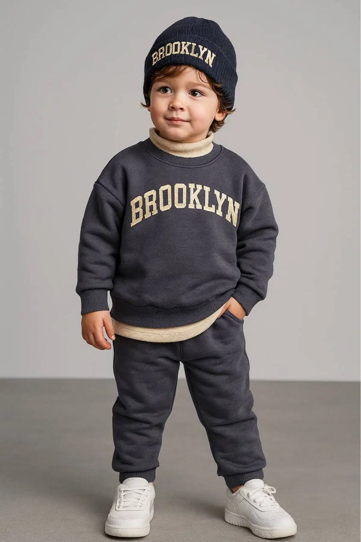 Brooklyn Baskılı Alt- Üst erkek çocuk takım