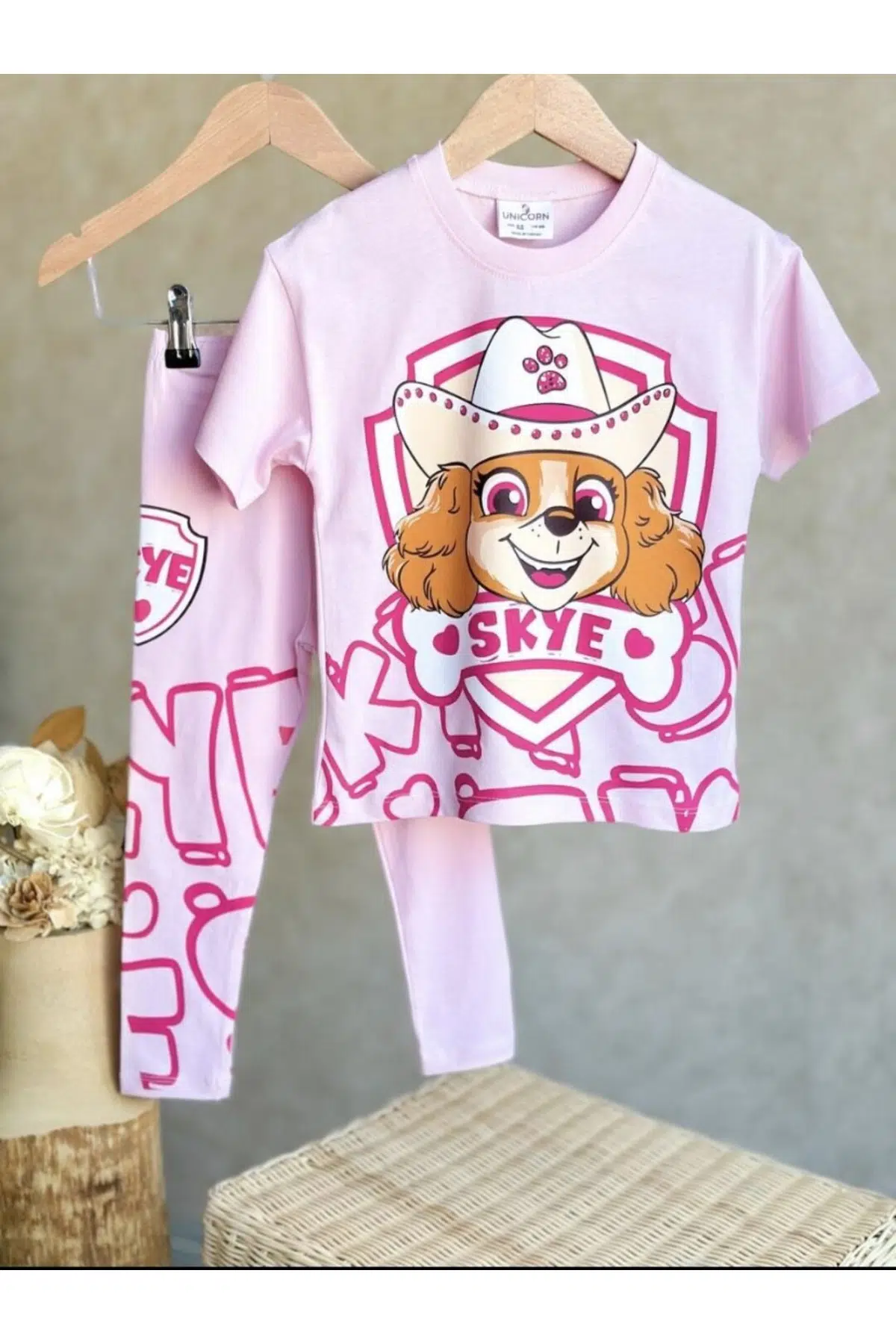 Paw Patrol Kız Çocuk T- Shirt ve Tayt - Pembe