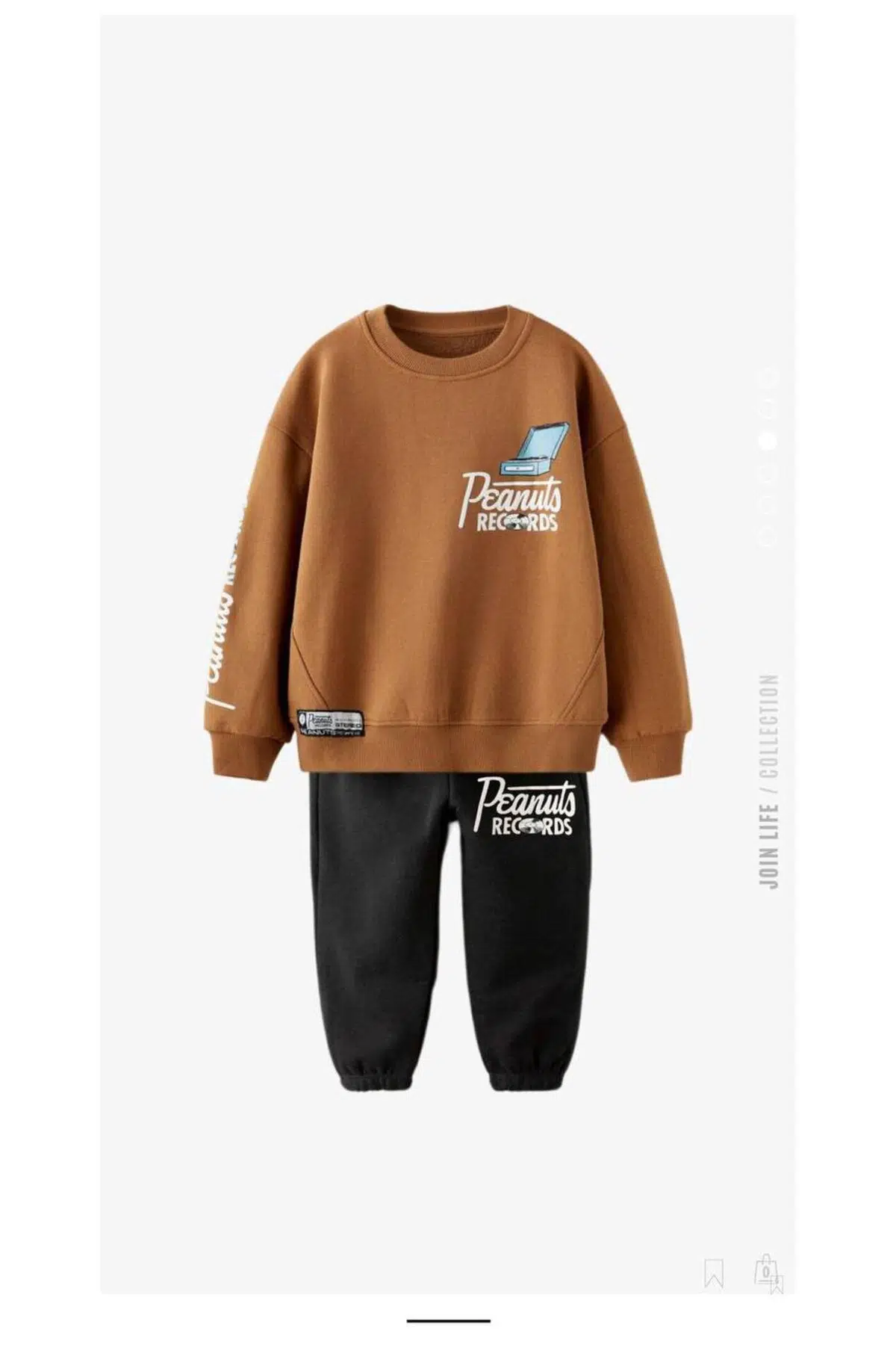 Peanuts erkek Alt- Üst takım - Kahverengi
