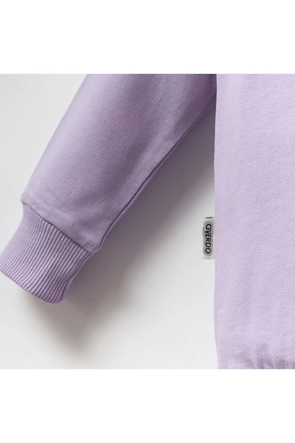 Unisex Smile Nakışlı Bisiklet yaka Çocuk Sweatshirt - LİLA